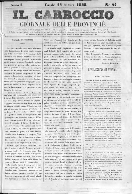 Il Carroccio - Edizione 44 del 14/10/1848